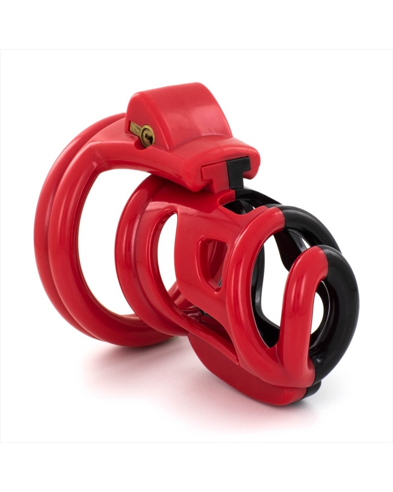 Cage de chasteté Cock Cuff 7 5 x 3 cm Rouge Noir pas cher La Bout