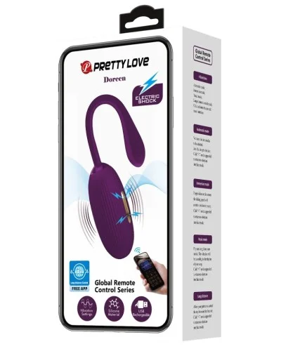 Oeuf Vibrant Électro Connecté Doreen 2 7.5 x 3.4cm Prune sextoys et accessoires sur La Boutique du Hard