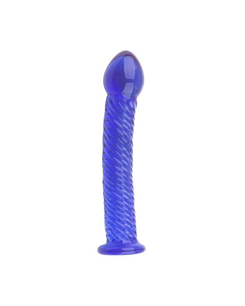 Gode en Verre Lazuly 16 x 3.4cm Bleu sextoys et accessoires sur La Boutique du Hard