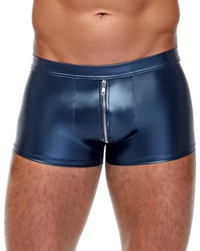 Boxer avec zip Andio Bleu métallisé sextoys et accessoires sur La Boutique du Hard