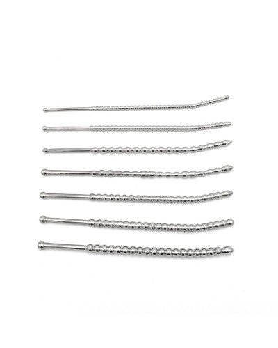 Kit de 7 Tiges d'urètre Beaded Dilator 20 cm - Diamètres 5 à 10mm sextoys et accessoires sur La Boutique du Hard