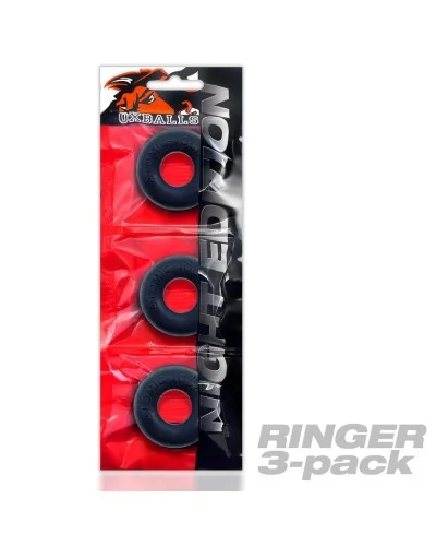 Pack de 3 Cockrings Do-Nut 1 20 mm Noirs sextoys et accessoires sur La Boutique du Hard