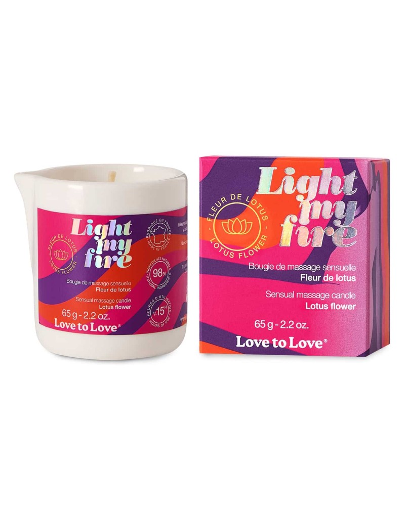 Bougie de Massage Light My Fire 65g Fleur de Lotus sextoys et accessoires sur La Boutique du Hard