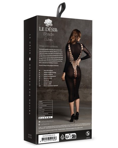 Robe Longue à Col Roulé CarmeNoir sextoys et accessoires sur La Boutique du Hard