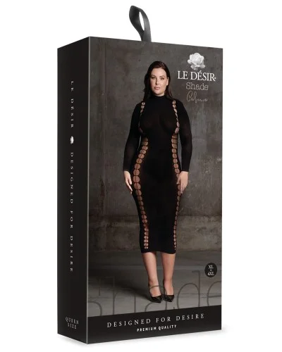 Robe Longue à Col Roulé Grande taille Carme Noir sextoys et accessoires sur La Boutique du Hard