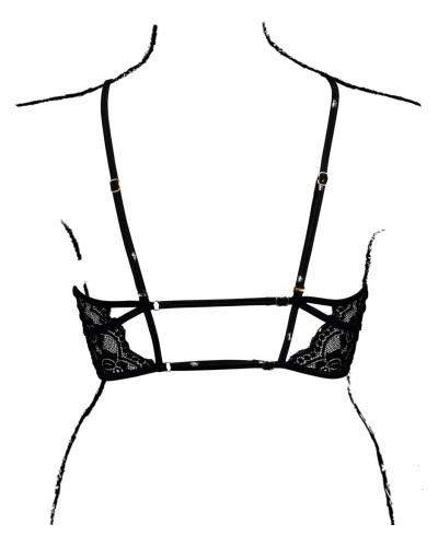 Soutien-gorge Triangle Ouvert Charma Noir sextoys et accessoires sur La Boutique du Hard