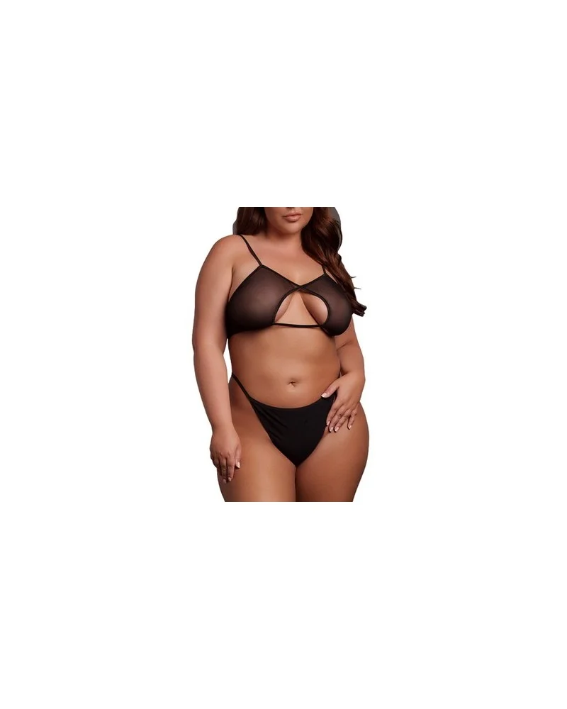 Soutien-Gorge Transparent Grande Taille Bravia Noir sextoys et accessoires sur La Boutique du Hard