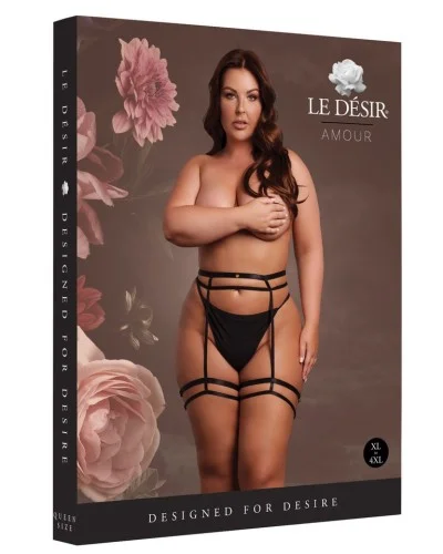 Porte-jarretelles Grande Taille Double Strap Noir sextoys et accessoires sur La Boutique du Hard