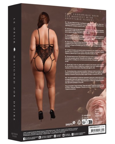 Body Dentelle Grande Taille Sandra Noir sextoys et accessoires sur La Boutique du Hard