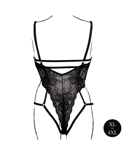 Body Dentelle Grande Taille Sandra Noir sextoys et accessoires sur La Boutique du Hard