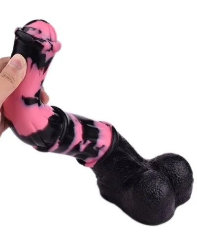 Gode Horse Tinulf L 28 x 6.5cm Noir-Rose sextoys et accessoires sur La Boutique du Hard