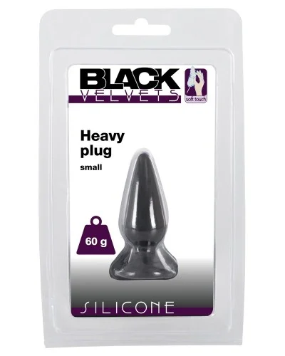 Plug lesté Velbutt S 60g - 7 x 2.7 cm Noir sextoys et accessoires sur La Boutique du Hard