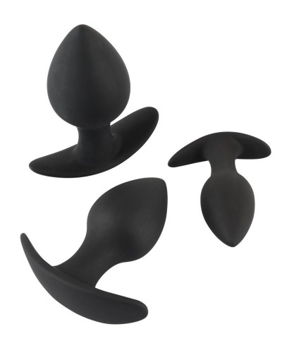 Lot de 3 plugs lestés Trainer Weight Noirs sextoys et accessoires sur La Boutique du Hard
