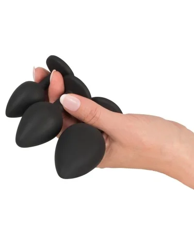 Kit 3 Plugs Bijou Velvet Jewel Noir sextoys et accessoires sur La Boutique du Hard