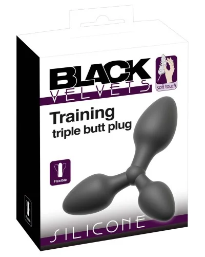 Plug anal Triple Trainer Noir sextoys et accessoires sur La Boutique du Hard