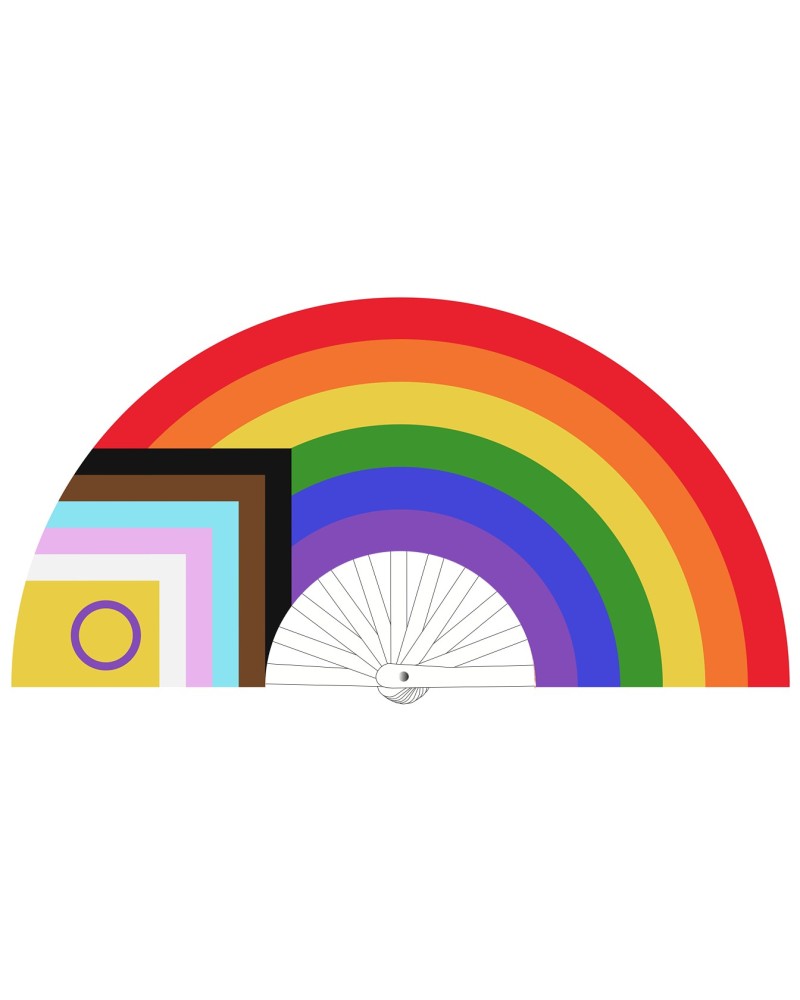 Éventail Géant ARC EN CIEL LGBTQIA+ 64cm sextoys et accessoires sur La Boutique du Hard