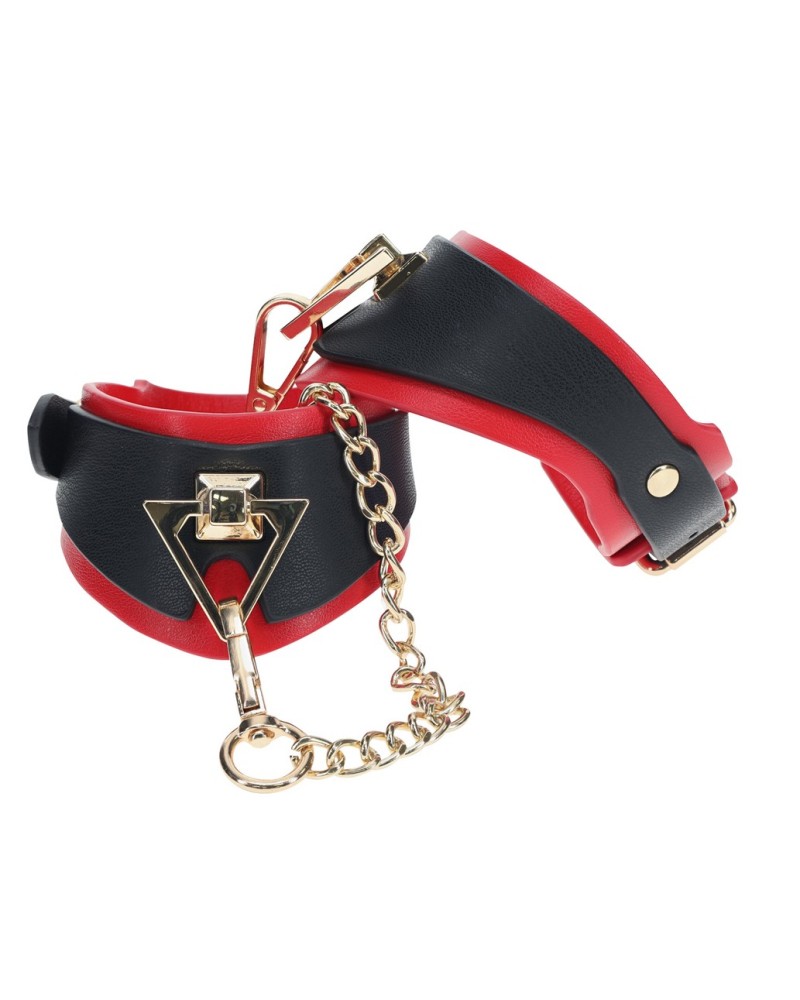 Menottes de Poignets Milan Noir et Rouge sextoys et accessoires sur La Boutique du Hard