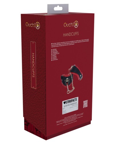 Menottes de Poignets Milan Noir et Rouge sextoys et accessoires sur La Boutique du Hard