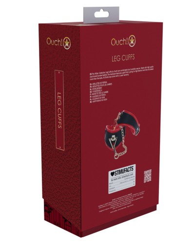 Menottes de Chevilles Milan Noir et Rouge sextoys et accessoires sur La Boutique du Hard