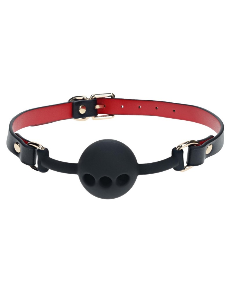 Bâillon-Boule Milan 41mm Noir et Rouge sextoys et accessoires sur La Boutique du Hard