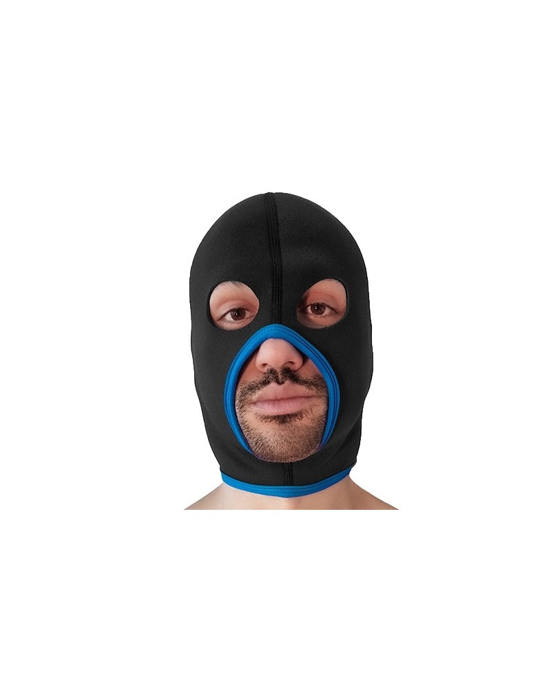 Cagoule Eyes Face Brutus Noire-Bleue sextoys et accessoires sur La Boutique du Hard