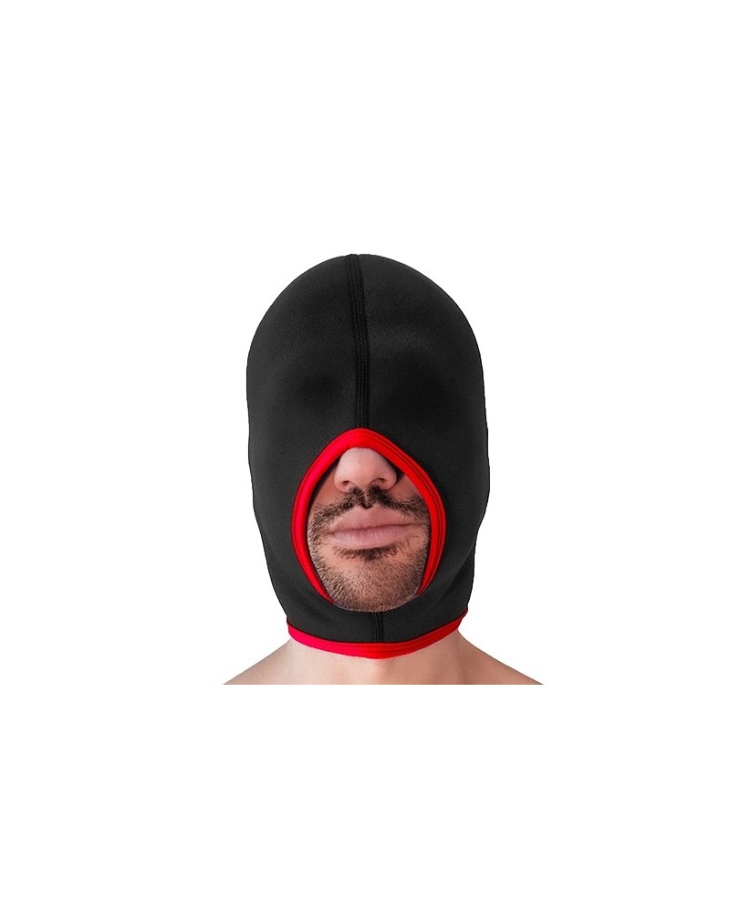 Cagoule Face Fucker Brutus Noire-Rouge sextoys et accessoires sur La Boutique du Hard