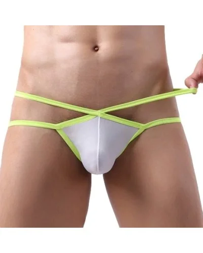 Jockstrap Bellicross Blanc-Jaune fluo sextoys et accessoires sur La Boutique du Hard