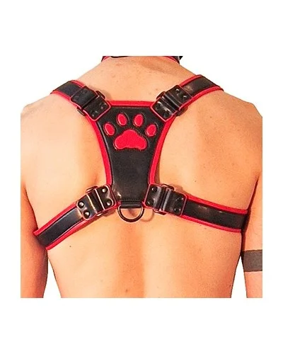 Harnais Puppy Harness Noir-Rouge sextoys et accessoires sur La Boutique du Hard