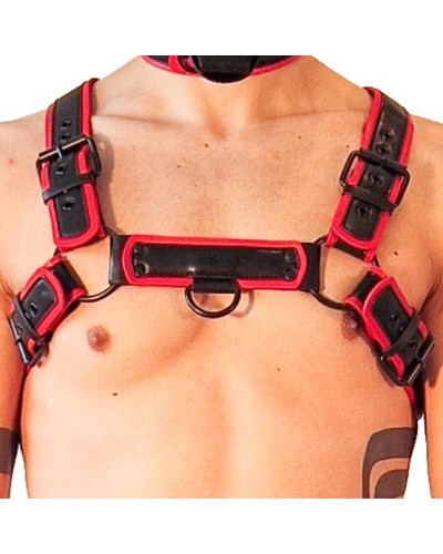 Harnais Puppy Harness Noir-Rouge sextoys et accessoires sur La Boutique du Hard