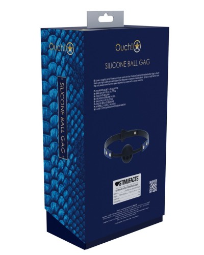 Bâillon-Boule Florence 41mm Bleu sextoys et accessoires sur La Boutique du Hard