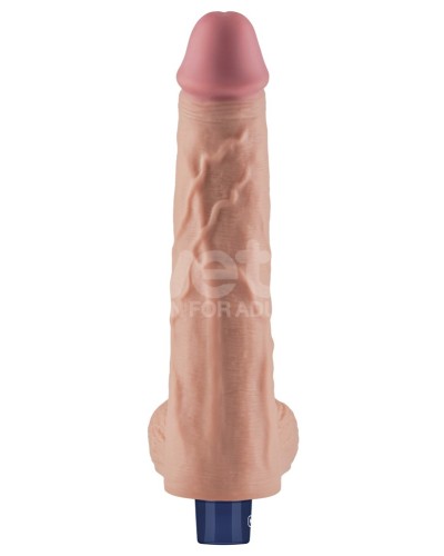 Gode Vibrant avec Bourses Softee 19 x 5.3cm Chair sextoys et accessoires sur La Boutique du Hard