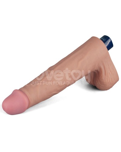 Gode Vibrant avec Bourses Softee 19 x 5.3cm Chair sextoys et accessoires sur La Boutique du Hard