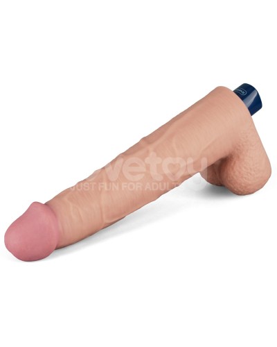 Gode Vibrant avec Bourses Softee 21 x 5.3cm Chair sextoys et accessoires sur La Boutique du Hard