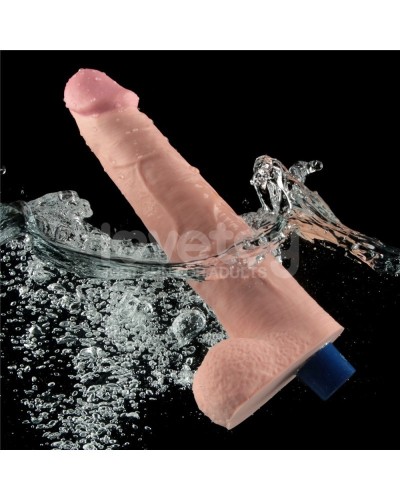 Gode Vibrant avec Bourses Softee 21 x 5.3cm Chair sextoys et accessoires sur La Boutique du Hard