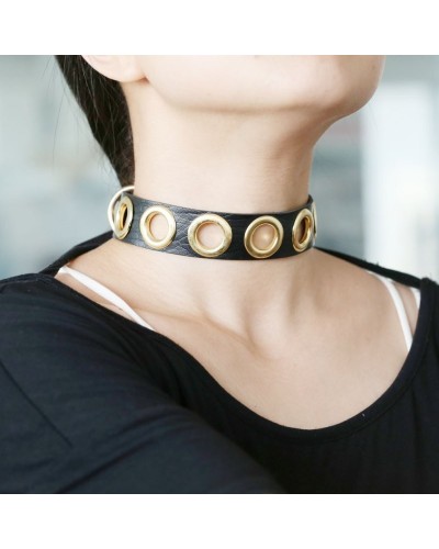 Collier Cirgoth Noir et Doré sextoys et accessoires sur La Boutique du Hard