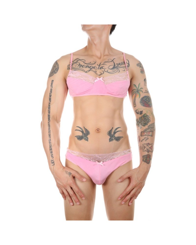 Ensemble Slip et Bra Tarmina Rose sextoys et accessoires sur La Boutique du Hard