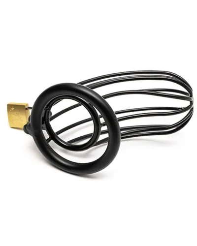 Cage de Chasteté en métal Grille 12 x 3.5cm | Anneau 50mm Noir sextoys et accessoires sur La Boutique du Hard