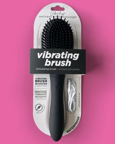 Brosse à Cheveux Vibrante Vibraliss 11.5 x 3.3cm Noir sextoys et accessoires sur La Boutique du Hard