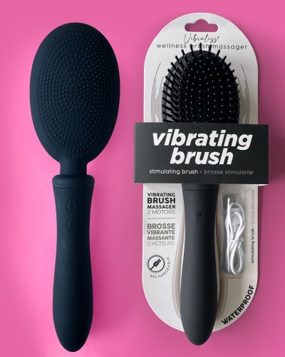 Brosse à Cheveux Vibrante Vibraliss 11.5 x 3.3cm Noir sextoys et accessoires sur La Boutique du Hard
