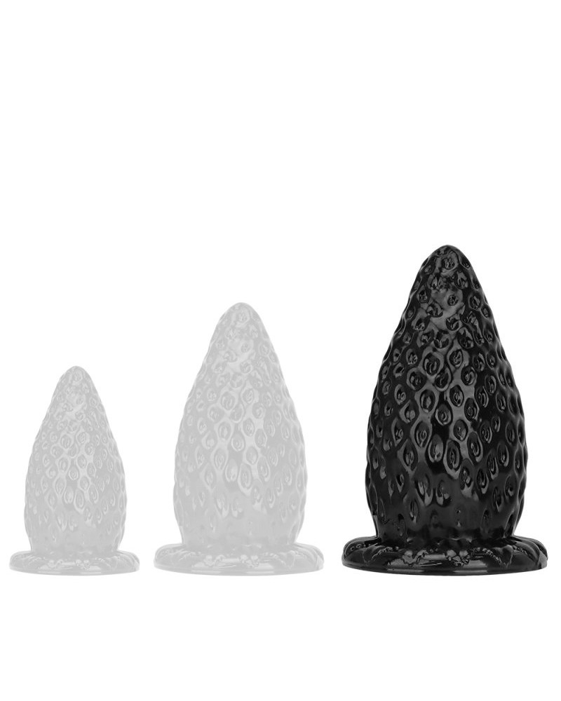 Plug Fraise L 22 x 11.5 cm Noir sextoys et accessoires sur La Boutique du Hard