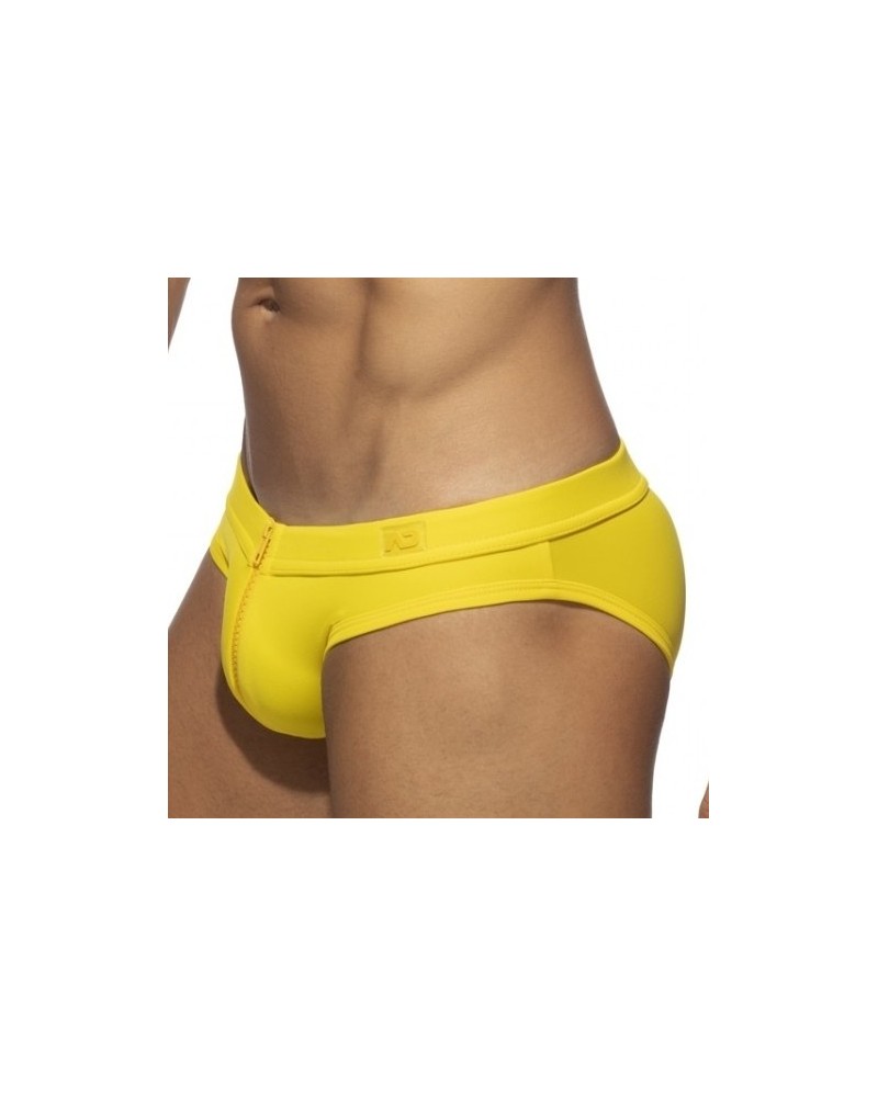 Slip de bain ALLOVER ZIP Jaune sextoys et accessoires sur La Boutique du Hard