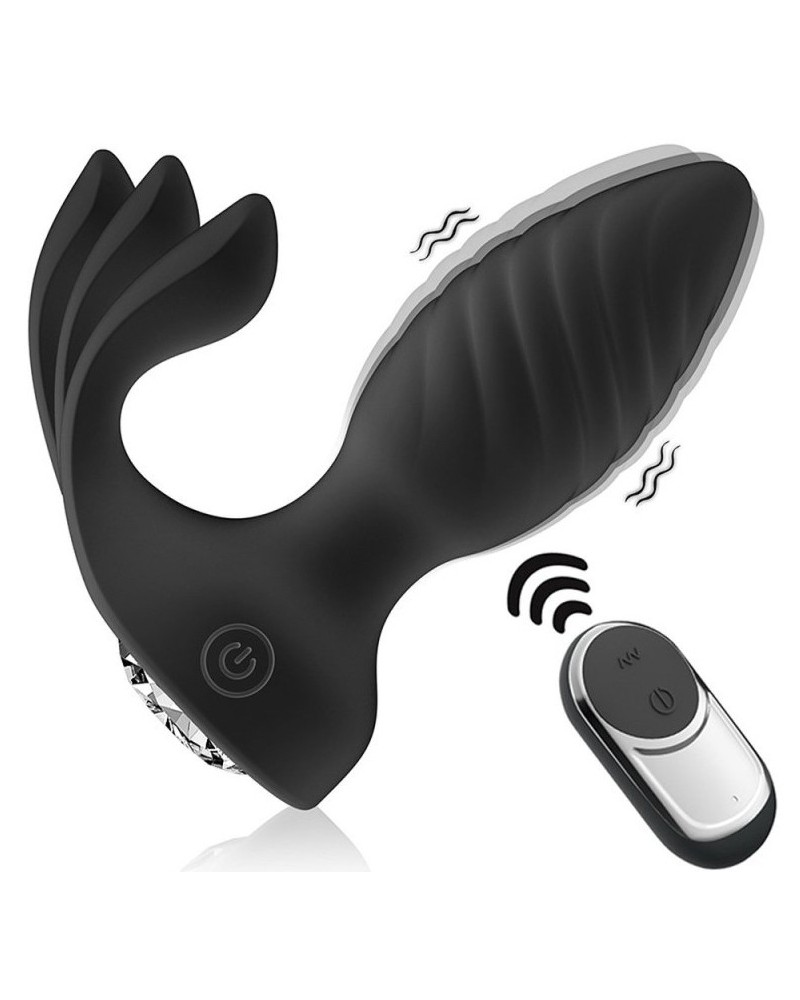 Plug Vibrant Curved Conik 8 x 3.5cm Noir sextoys et accessoires sur La Boutique du Hard