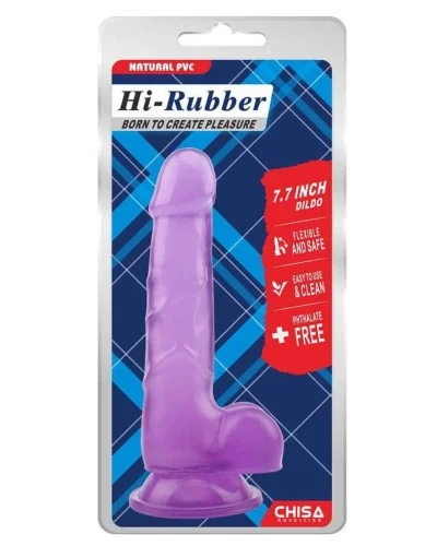 Gode Violet Hi-Rubber 14  x 3.6 cm sextoys et accessoires sur La Boutique du Hard