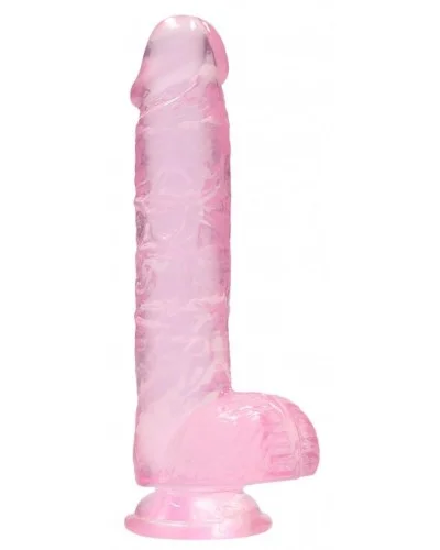 Gode Crystal Clear 12 x 3cm Rose sextoys et accessoires sur La Boutique du Hard