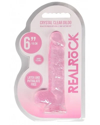Gode Crystal Clear 12 x 3cm Rose sextoys et accessoires sur La Boutique du Hard