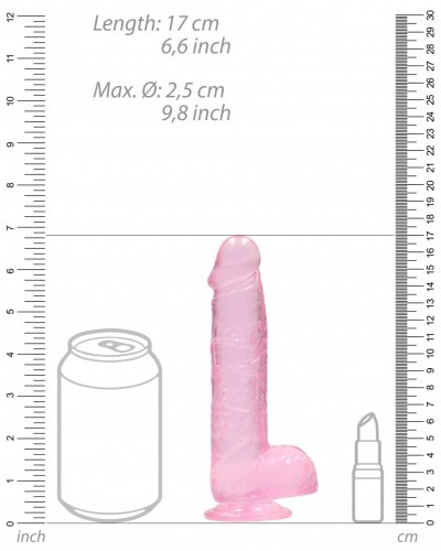 Gode Crystal Clear 12 x 3cm Rose sextoys et accessoires sur La Boutique du Hard