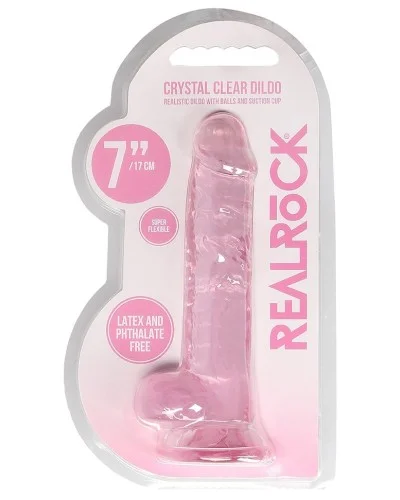 Gode Crystal Clear 14 x 3.5cm Rose sextoys et accessoires sur La Boutique du Hard