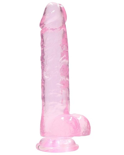 Gode Crystal Clear 16 x 4cm Rose sextoys et accessoires sur La Boutique du Hard