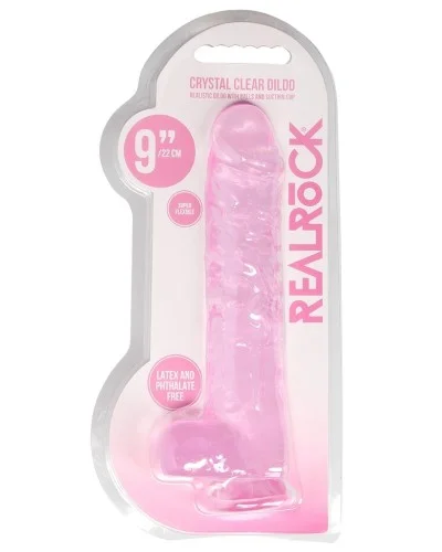 Gode Crystal Clear 19 x 4.5cm Rose sextoys et accessoires sur La Boutique du Hard