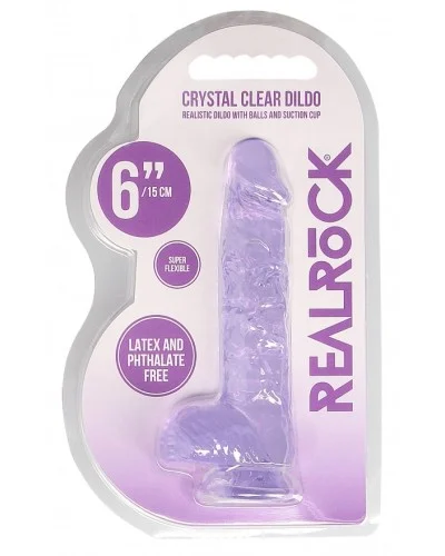 Gode Crystal Clear 12 x 3cm Violet sextoys et accessoires sur La Boutique du Hard